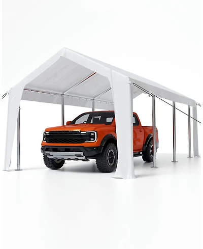 gaomon 10x20 Ft Waterproof and Uv-Resistant carport Replacement Canopy Cover -220G Pe Fabric - (Cover Only