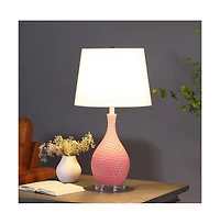 Sofucor 28" Telli Pebble Mid-Century Resin Table Lamp