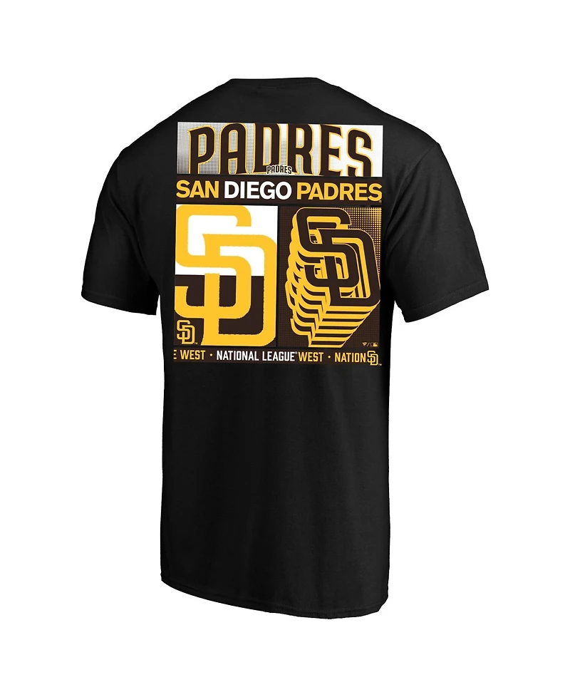 Fanatics Men's Profile Black San Diego Padres Big Tall Two-Sided Graphic T-Shirt