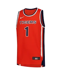 Nike Big Boys and Girls 1 Orange Auburn Tigers Replica Basketball Jersey