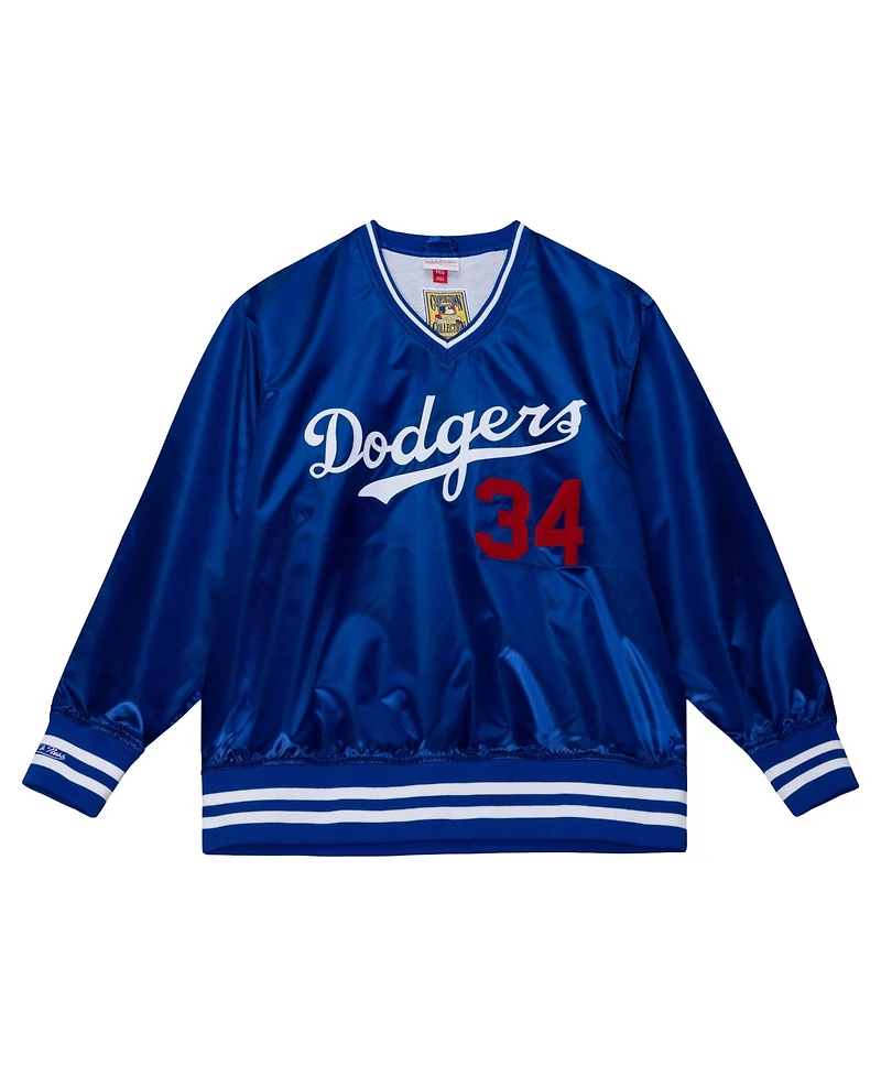 Mitchell & Ness Men's and Women's Fernando Valenzuela Royal Los Angeles Dodgers 1986 Authentic Satin Pullover Jacket