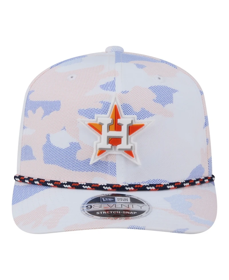 New Era Men's White Houston Astros Camo Rope 9SEVENTY Adjustable Hat