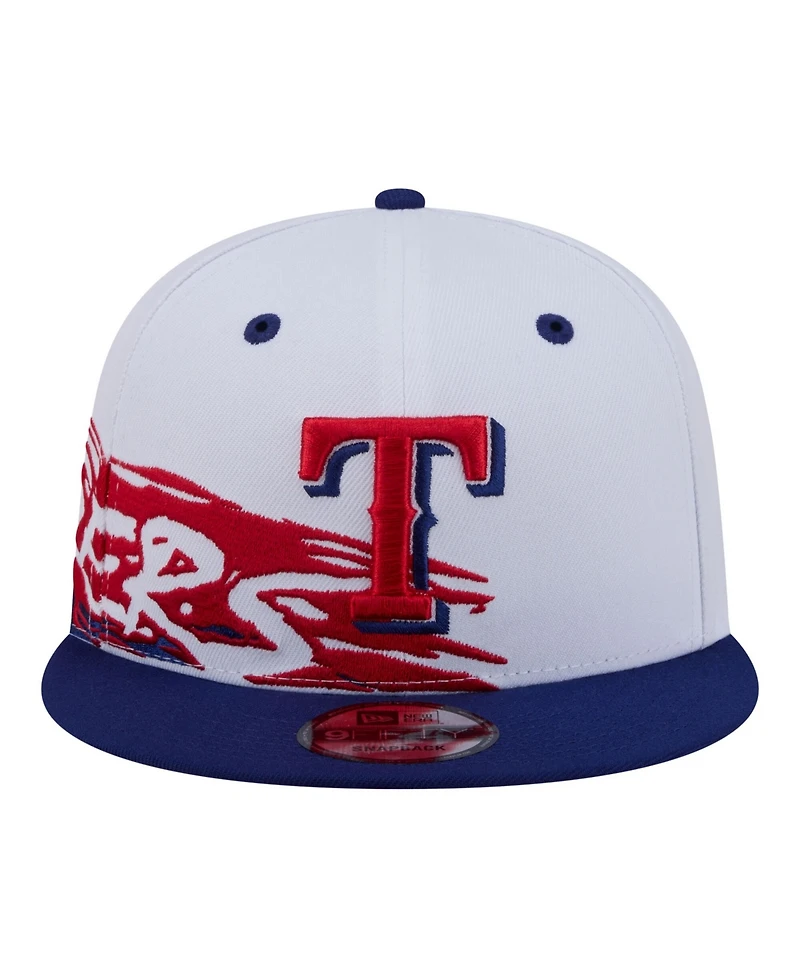 New Era Men's White Texas Rangers Swept 9FIFTY Snapback Hat