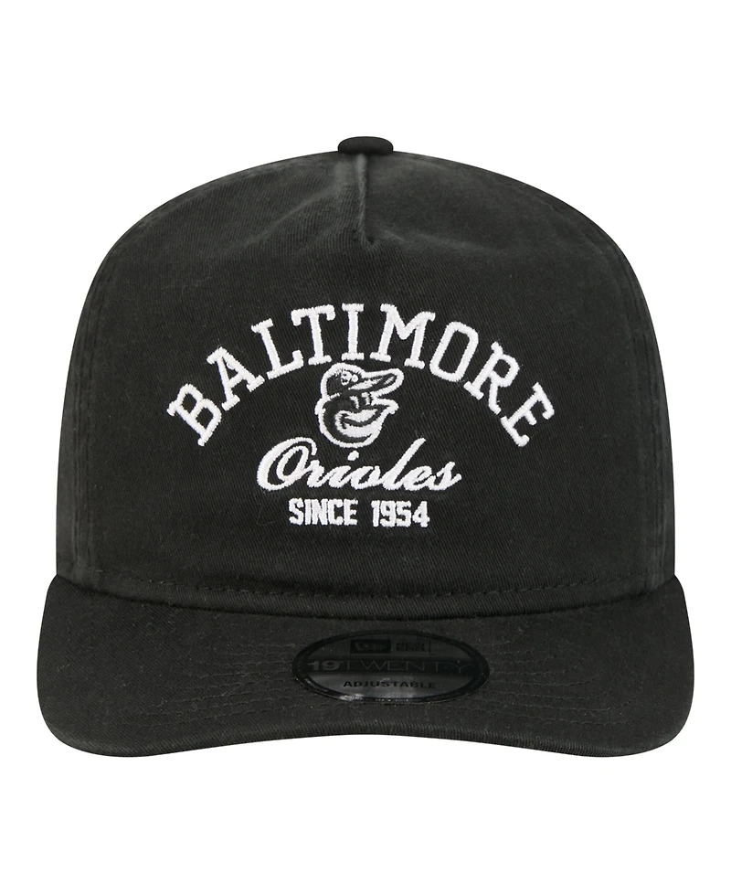 New Era Men's Black Baltimore Orioles Stacked 19TWENTY Adjustable Hat