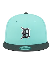 New Era Men's Turquoise/Charcoal Detroit Tigers Two-Tone Color Pack 9FIFTY Snapback Hat