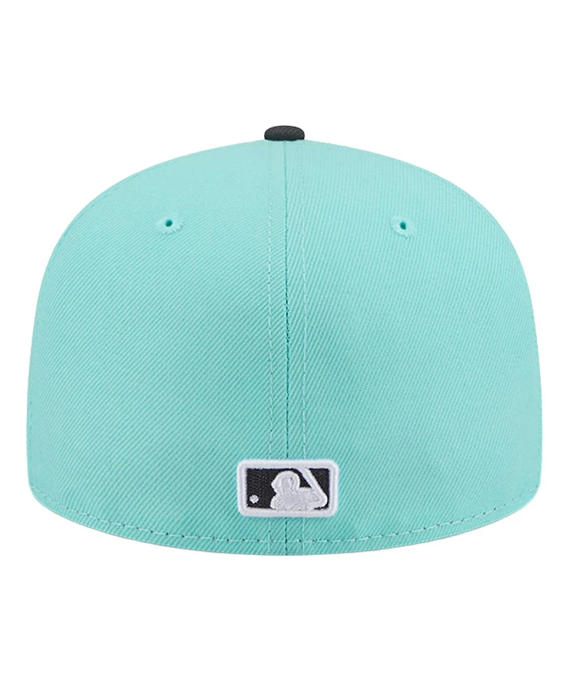 New Era Men's Turquoise/Charcoal Chicago Cubs Two-Tone Color Pack 59FIFTY Fitted Hat