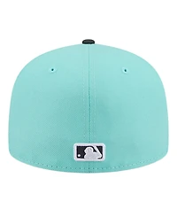 New Era Men's Turquoise/Charcoal Chicago Cubs Two-Tone Color Pack 59FIFTY Fitted Hat