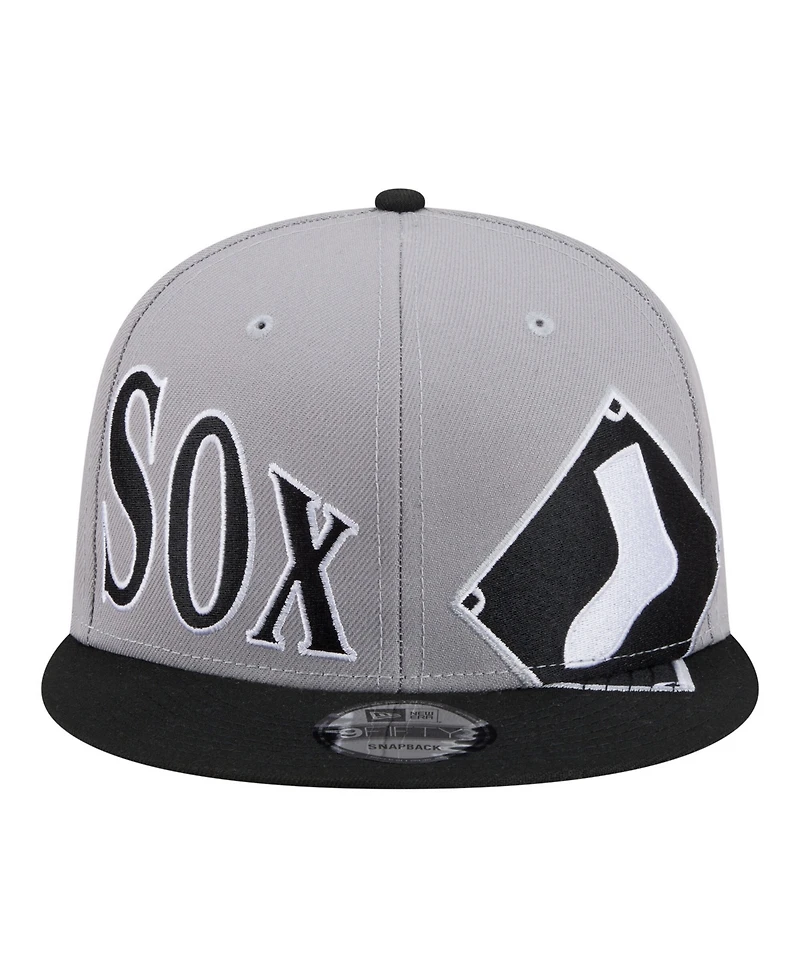 New Era Men's Gray/Black Chicago White Sox Stretched Two-Tone 9FIFTY Adjustable Hat