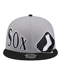 New Era Men's Gray/Black Chicago White Sox Stretched Two-Tone 9FIFTY Adjustable Hat