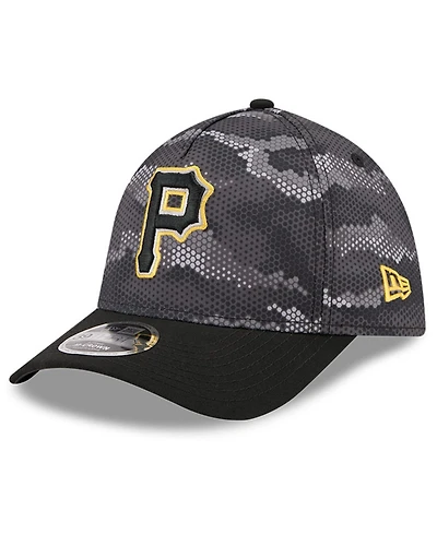New Era Men's Black Pittsburgh Pirates Camo 39THIRTY A-Frame Flex Hat