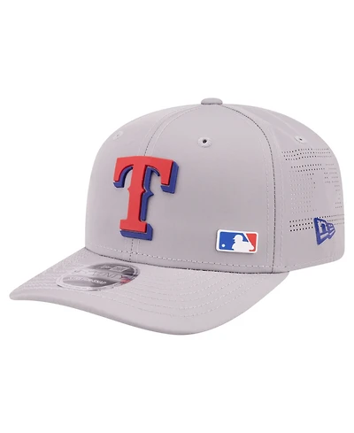 New Era Men's Gray Texas Rangers Laser Perforated 9SEVENTY Adjustable Hat