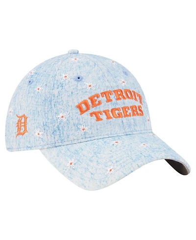 New Era Women's Light Blue Detroit Tigers Daisy All Over 9TWENTY Adjustable Hat