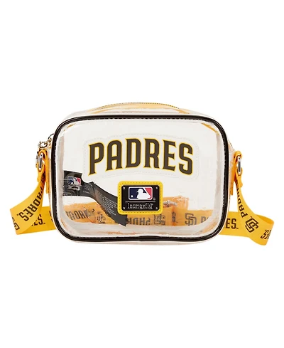 Loungefly San Diego Padres Clear All Over Logo Crossbody Bag