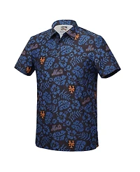 Reyn Spooner Men's Black New York Mets Cooperstown Pua Performance Polo Shirt