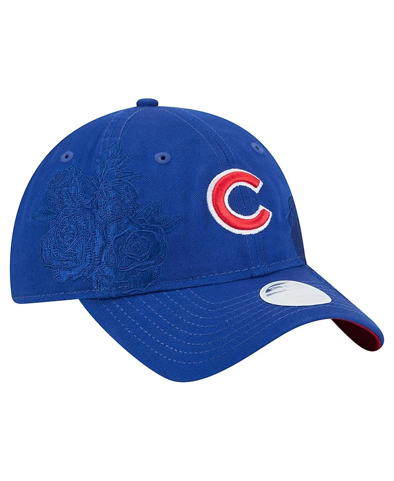 New Era Women's Royal Chicago Cubs Roses 9TWENTY Adjustable Hat