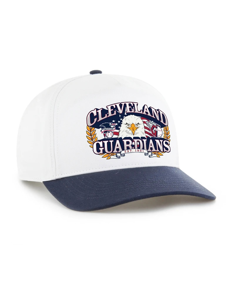 '47 Brand Men's White/Navy Cleveland Guardians Americana Eagle Hitch Adjustable Hat