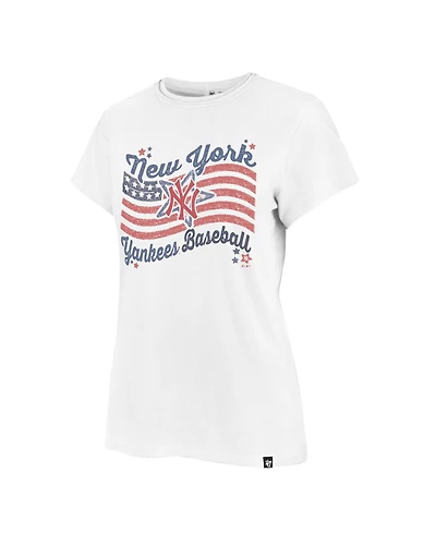 '47 Brand Women's White New York Yankees Americana Regional Frankie T-Shirt