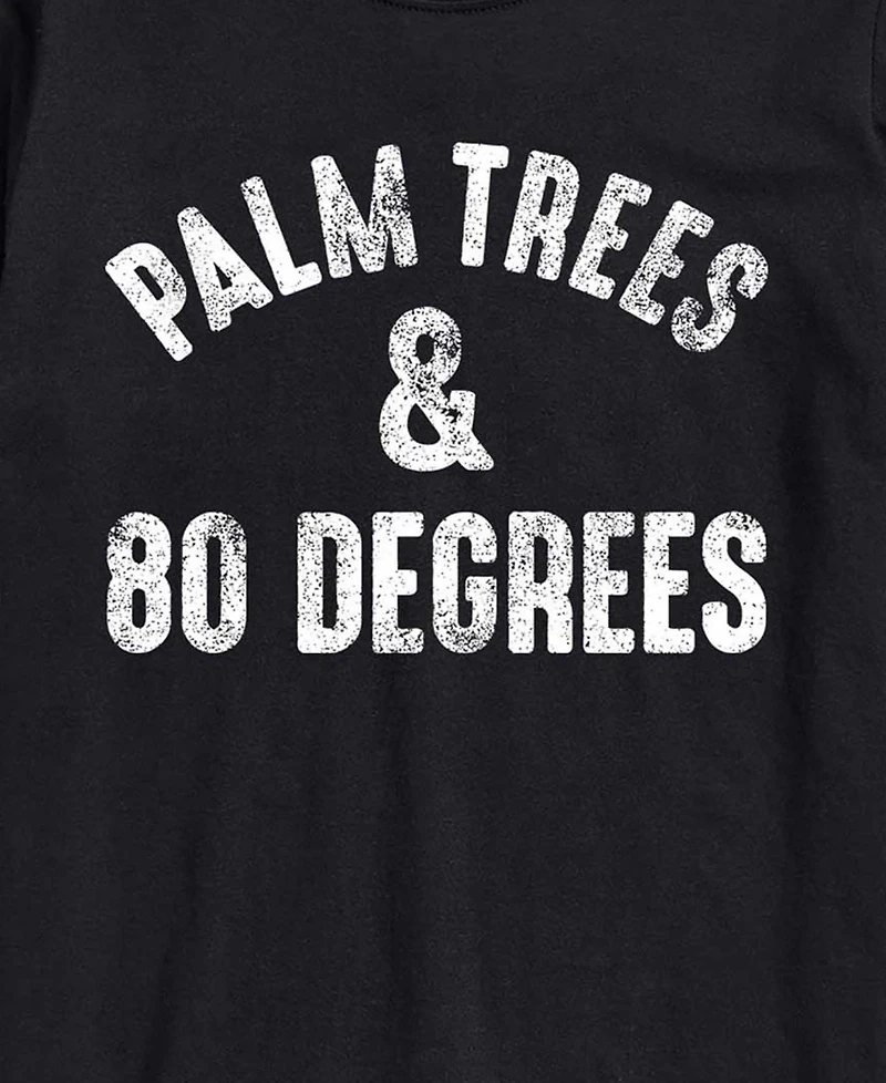 Airwaves Men's Instant Message Palm Trees And 80 Degrees Graphic T-Shirt