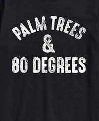 Airwaves Men's Instant Message Palm Trees And 80 Degrees Graphic T-Shirt