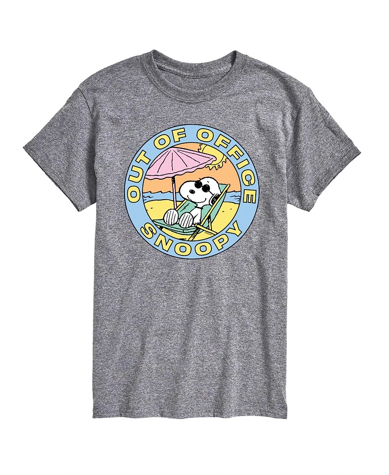 Airwaves Men's Peanuts Out Of Office Snoopy Graphic T-Shirt