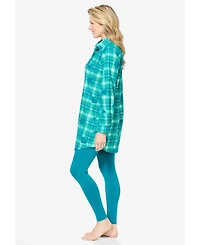 Dreams & Co. Women's Plus Plaid Pj Set