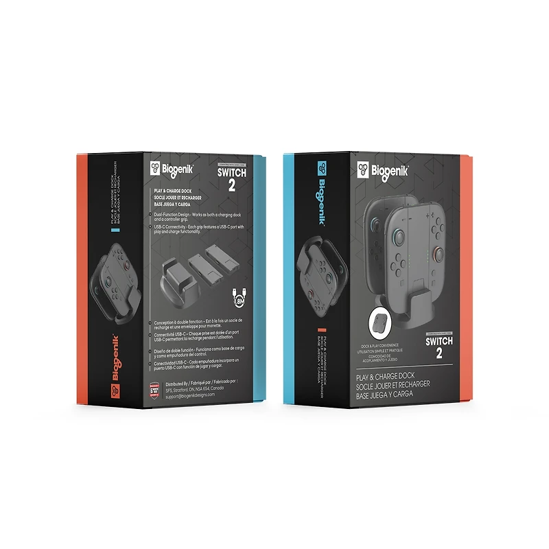 Biogenik Dual-Function Usb-c Charging Dock and Controller Grip for Nintendo Switch 2