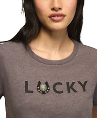 Lucky Brand Women's Embroidered Horseshoe Classic-Fit T-Shirt