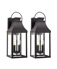 Asagikoiai 2-Pack Large Outdoor Porch Lights, Aluminum Waterproof Garage Lanterns