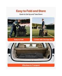 Yiortwo 6-Seat Portable Folding Soccer Bench with Sunshade, Cup Holders and Carry Bag