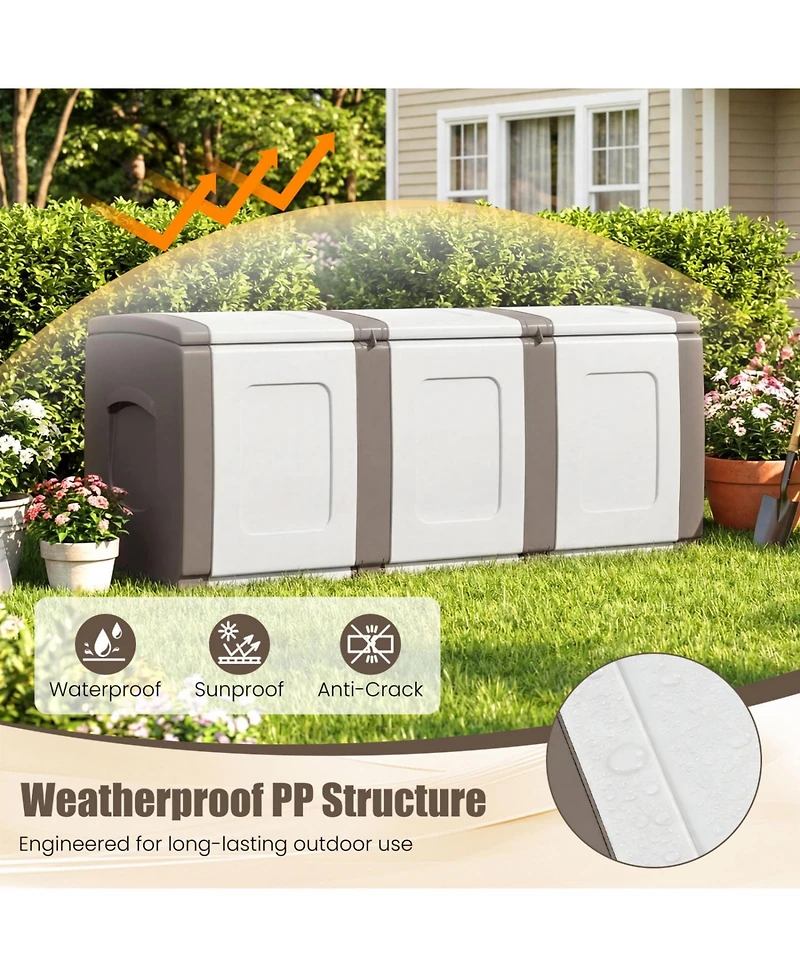 Slickblue 80 Gallon Patio Storage Container with Lockable Lid for Packages
