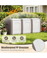 Slickblue 80 Gallon Patio Storage Container with Lockable Lid for Packages
