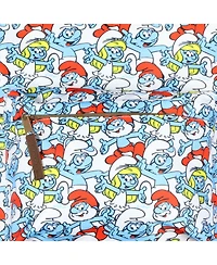 The Smurfs Backpack Papa Smurfette Brainy Smurf All Over Print School Book Bag