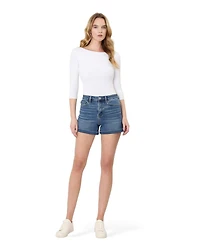 Vervet Women's High Rise Super Soft Cuffed Denim Shorts