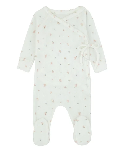 NoggiWear Baby Girls ( 1M to 12M ) Pointelle Printed Wrap Footie