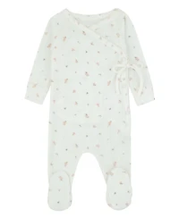 NoggiWear Baby Girls ( 1M to 12M ) Pointelle Printed Wrap Footie