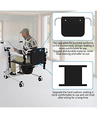 gaomon Electric Transfer Lift Chair with Commode Seat for Home Mobility Assistance