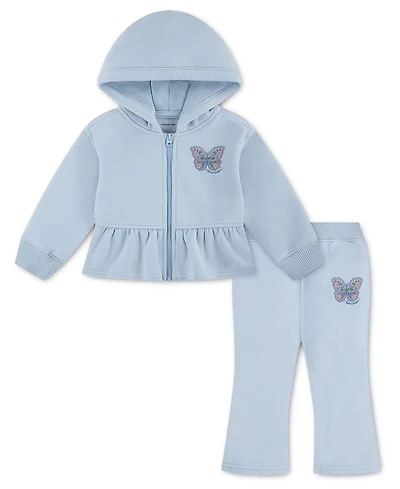 abercrombie kids Toddler Girls' 2T-5T Fleece Full-Zip Hoodie and Pants, 2-Piece Set