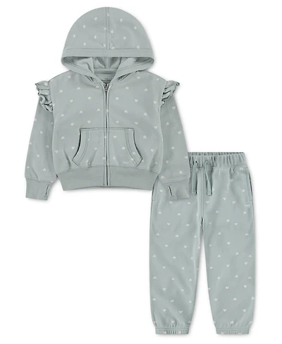 abercrombie kids Girls' Flutter Full-Zip Hoodie and Pant, 2-Piece Set