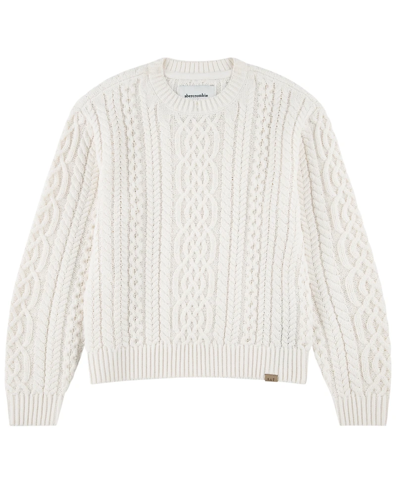 abercrombie kids Boys' 5-18 Cable Crew Sweater