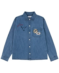 abercrombie kids Boys' 5-18 Long-Sleeve Denim Patch Shirt