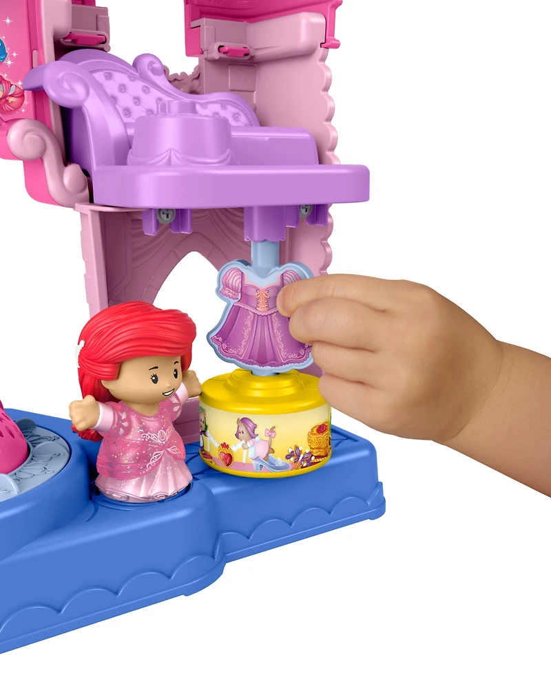 Fisher Price Disney Princess Cinderella and Ariel Shimmer & Glow Dress Shop Light-Up 2-Piece Playset, Ages 1.5+