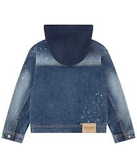 abercrombie kids Boys' 5-18 Long-Sleeve Hooded Denim Jacket