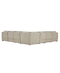 Aspen 3 Pm 5-Piece Leather L Sectional Sofa Set (Laf Recliner, Raf 2 Power Armless Chair, Corner), Macy's Exclusive