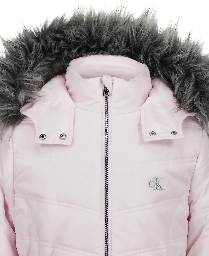 Calvin Klein Girls' 7-16 Aerial Puffer Jacket
