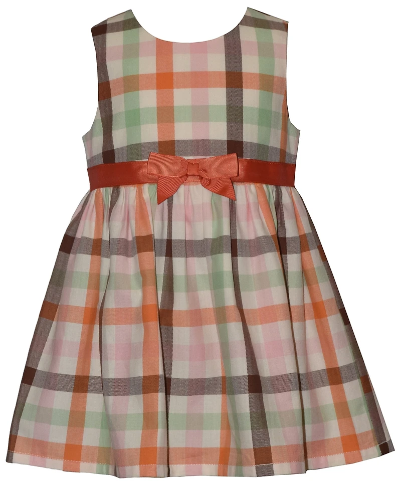 Bonnie Baby Girls' Harvest Cardigan, Sleeveless Dress and Diaper Cover, 3-Piece Set