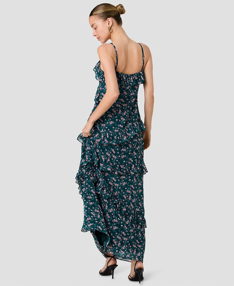 French Connection Women's Printed V-Neck Maxi Dress