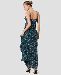 French Connection Women's Printed V-Neck Maxi Dress