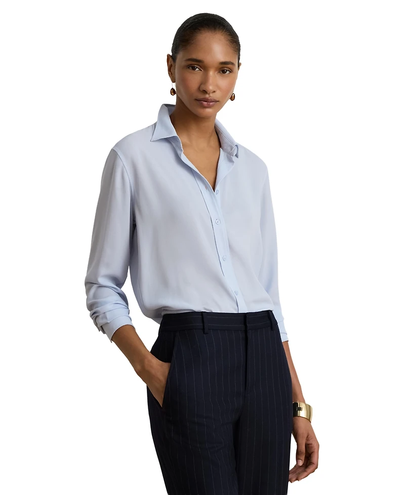 Lauren Ralph Women's Long-Sleeve Collared Shirt