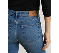 Lauren Ralph Petite Mid-Rise Straight Cut Jeans