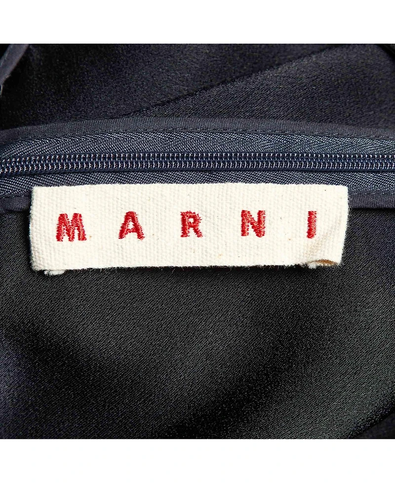 Pre-Owned Marni Women's Crepe Long Sleeve Midi Dress